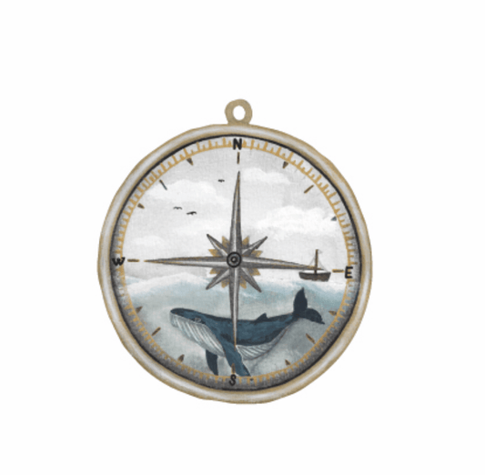 That's Mine Wallsticker Whale Compass, en del av kategorien Wallstickers - At Home Interiør
