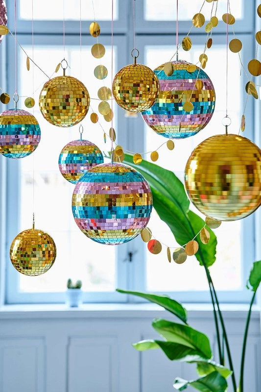 Discokule grønn/ sølv medium