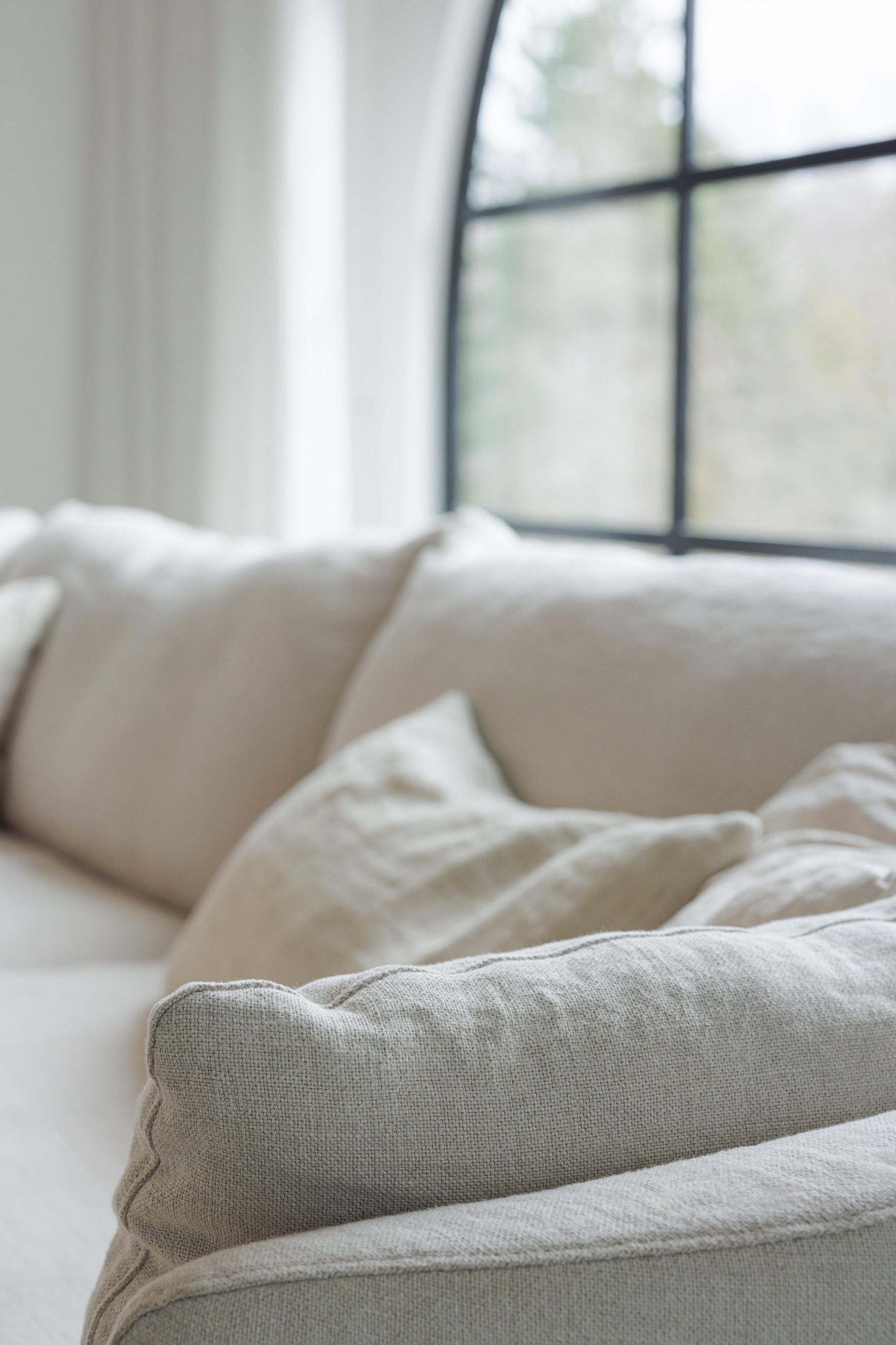 BONNIE 3XL seter sofa, Lux Linnen tekstil, en del av kategorien 4-seter - At Home Interiør