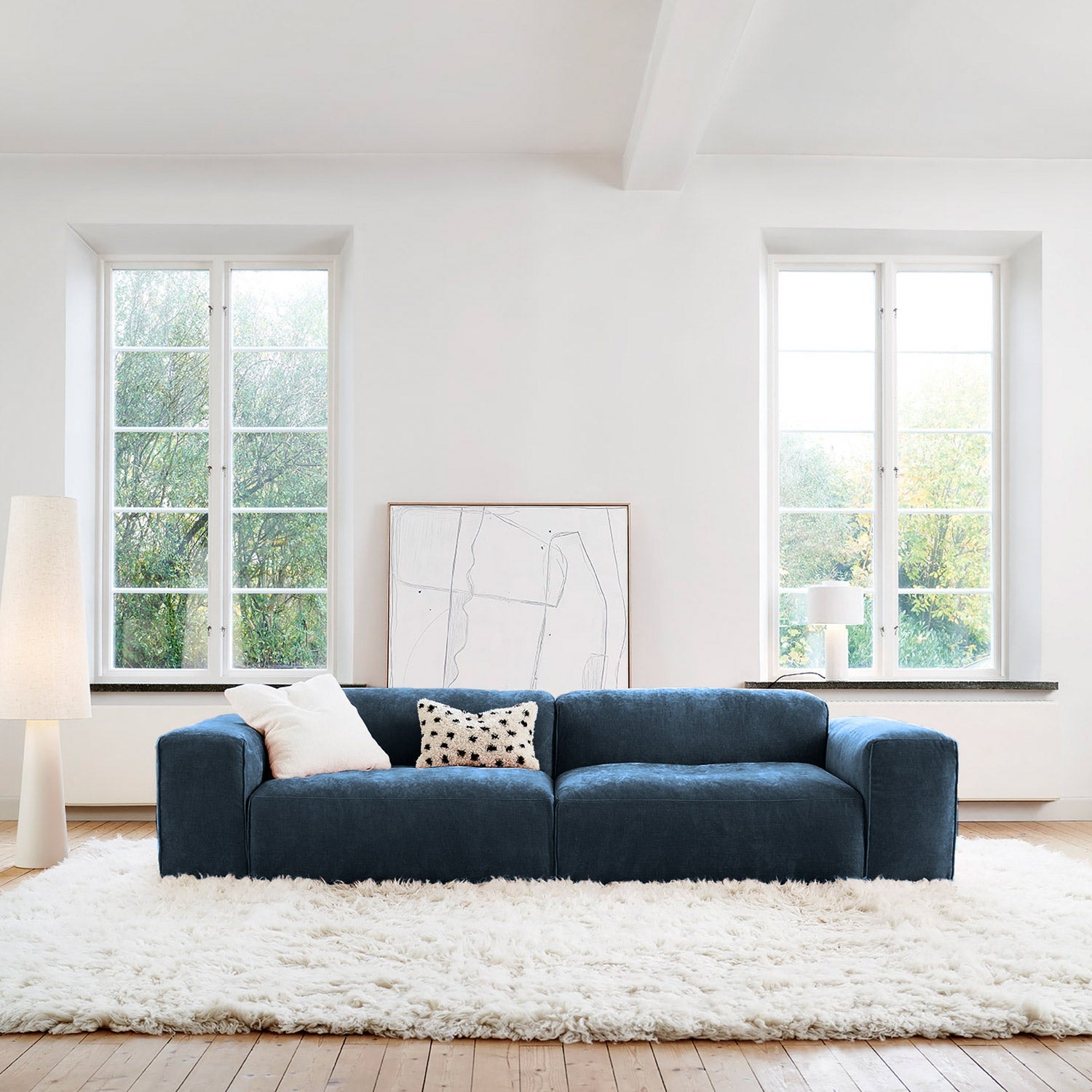 Edda 4-seter sofa Wildflower Midnight Blue, en del av kategorien 4-seter - At Home Interiør