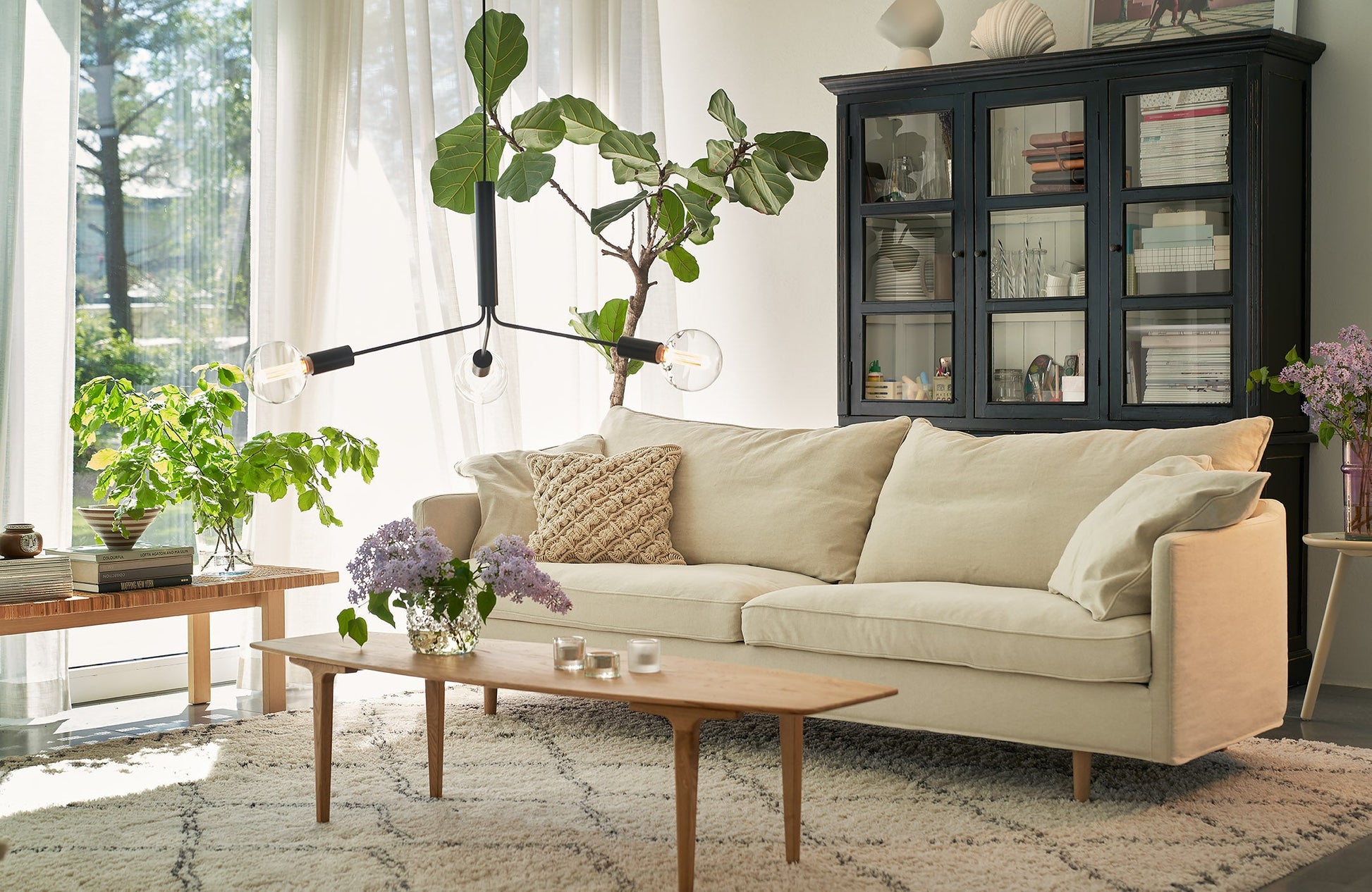 Julia 3-seter sofa Caleido Natur, en del av kategorien Fast-track sofa - At Home Interiør