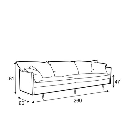 Julia 4-seter XL sofa, en del av kategorien 4-seter - At Home Interiør
