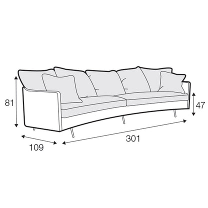 Julia 4-seter XL sofa round, en del av kategorien 4-seter - At Home Interiør