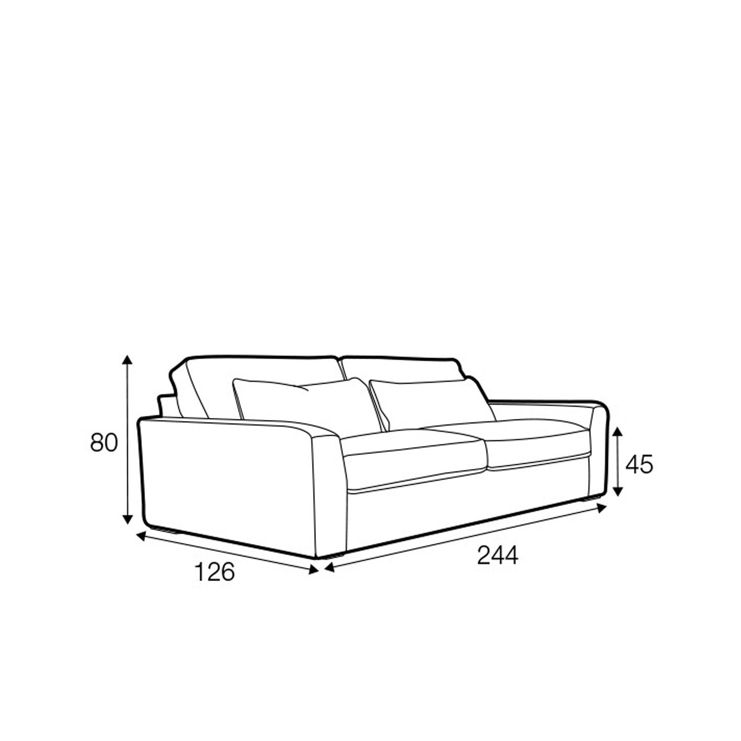 New York 3-seter XL sofa, en del av kategorien 3-seter - At Home Interiør